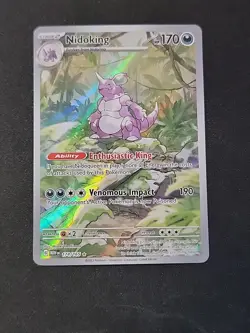 Pokemon TCG Nidoking Scarlet & Violet 151 Illustration Rare Card 174/165 - Image 1