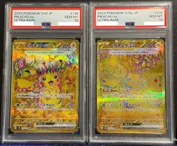 PSA 10 Pokemon Card Pikachu ex UR set 136/106 236/187 sv8 sv8a Japanese - Image 1