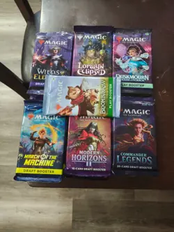 30x MTG Sealed Packs MH2 ECL DSK MOM WOE CMR BLB Draft/Play Boosters (See Desc) - Image 1