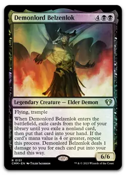 Demonlord Belzenlok #151 (Foil) (NM) Commander Masters CMM Magic MTG - Image 1