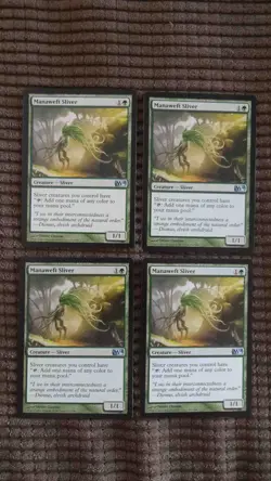Magic: the Gathering / MtG Manaweft Sliver x4 M14 - Image 1