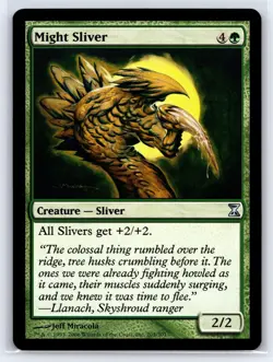2006 MTG Magic: The Gathering Time Spiral Uncommon Might Sliver 205/301 NM - Image 1