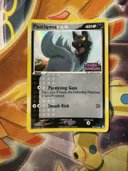 Pokemon TCG Poochyena Holo Phantoms Reverse Holo Stamped 80/110 HP - Image 1