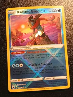 Pokemon TCG Radiant Greninja Astral Radiance 046/189 Holo Radiant Rare, NM - Image 1