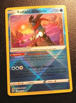 Pokemon TCG Radiant Greninja Astral Radiance 046/189 Holo Radiant Rare, NM - Image 2