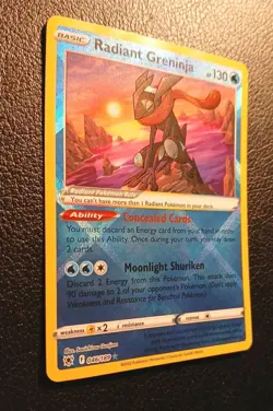 Pokemon TCG Radiant Greninja Astral Radiance 046/189 Holo Radiant Rare, NM - Image 4