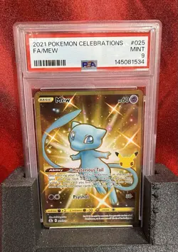 2021 Pokemon Celebrations #025 Mew Full Art PSA 9 - Image 1