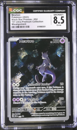 Pokemon Mewtwo 052 151 UPC promo CGC 8.5 Misallignment ERROR - Image 1