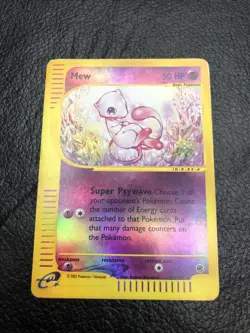 B6 REVERSE HOLO Mew 55/165 Pokemon EX Expedition E-READER TCG Holographic Rare - Image 1