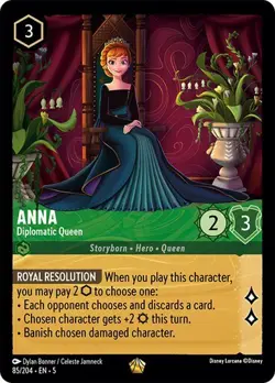 ANNA - Diplomatic Queen Legendary #85/150 EN 5 SHIMMERING SKIES - Disney Lorcana - Image 1