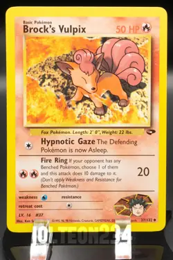 Pokemon TCG Card - Brock's Vulpix 37/132 Gym Challenge Uncommon Vintage - Image 1