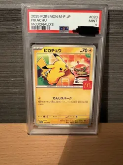 2025 Pokemon Pikachu Card 020/M-p McDonald's Promo Japanese PSA 9 - Image 1
