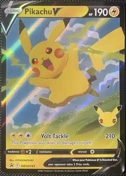 Pikachu V SWSH143 SWSH: Sword & Shield Promo Cards Holo - Pokemon Card - Image 1