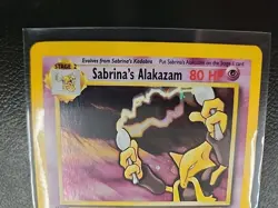 Pokemon Card - Gym Challenge 16/132 - SABRINA'S ALAKAZAM Holo 1st Ed NM - Image 3
