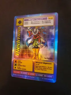 Digimon CCG Piedmon Bo-42 Holo 1st Edition Mega Card 1999 Bandai Vintage - Image 3