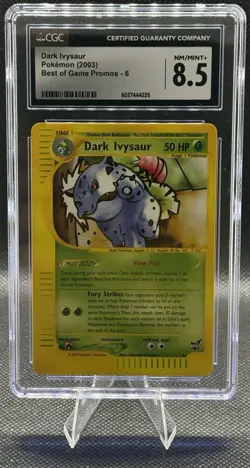 2003 POKEMON BEST OF GAME PROMO #6 DARK IVYSAUR CGC 8 - Image 1