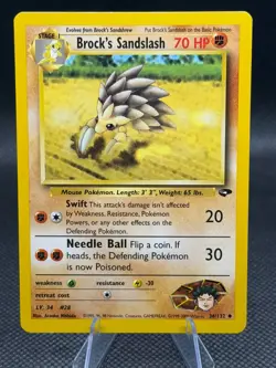 Brock's Sandslash 36/132 - Pokemon TCG Gym Challenge - MP/LP - Image 1