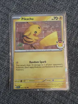 Pokemon TCG Pikachu 051/162 2026 Promo stamp - Image 1