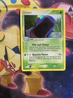 Swalot 11/100 Stamped Reverse Holo EX Crystal Guardians Pokemon TCG 2004 LP - Image 1
