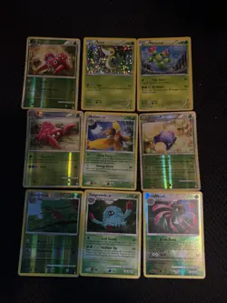 Pokemon TCG 9 Card Lot - Reverse Holo Grass Type, Paras, Snivy, Maractus, Mothim - Image 1