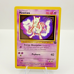 NM 1999 Pokemon The First Movie Mewtwo Black Star WB Promo Stamp Card #3 - Image 1