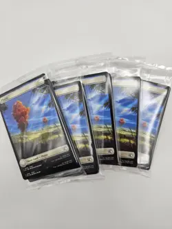 5x NON-Foil Sealed Full Art Land Pack From MTG Final Fantasy Gift Bundle - Image 1