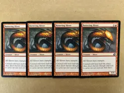 MTG 4x Battering Sliver # 95 Planar Chaos Pauper Magic the Gathering x4 LP - Image 1