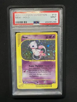 Pokemon 2002 Expedition Mew #19 Holo PSA 9 Mint - Image 1