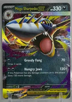 Mega Sharpedo ex 2025 Pokemon TCG #061/094 Phantasmal Flames Double Rare Holo - Image 1