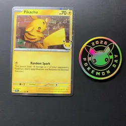 Pikachu (Pokemon Day 2026) 051/162 Promo Card and Coin - Image 1
