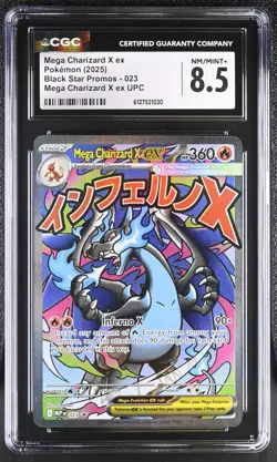 CGC 8.5 NM/MINT+ Mega Charizard X ex 023 UPC Black Star PROMO Pokemon Card 030 - Image 1