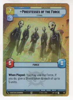 Star Wars Unlimited LotF Hyperspace Foil Card LOF812 Priestesses Of The Force - Image 1
