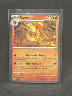 2025 Pokemon Flareon Holo Prismatic Evolutions Black Star Promo Card SVP 167 - Image 1
