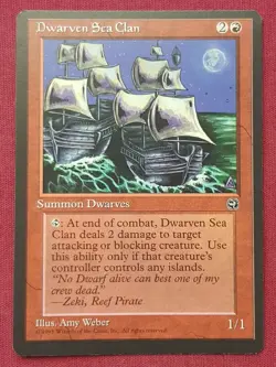 Magic The Gathering HOMELANDS DWARVEN SEA CLAN red card MTG - Image 1