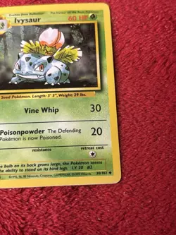 Ivysaur 030/102 Base Set Regular Wotc Pokemon Card Lp - Image 3
