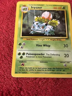 Ivysaur 030/102 Base Set Regular Wotc Pokemon Card Lp - Image 4
