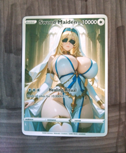 Beautiful Waifu Card - Sword Maiden - Goddess ACG Custom DIY Fan Art Card - Image 1