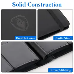Premium 9 Pocket Card Binder for 360 Cards, Fabmaker PU Cover Trading Card Bi... - Image 2