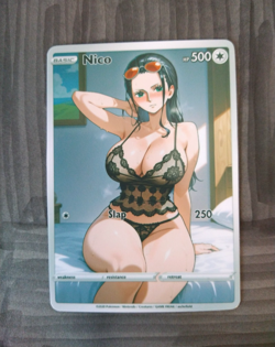 Beautiful Waifu Card - Nico Robin Bedtime Goddess ACG Custom DIY Fan Art Card - Image 1