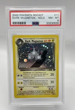 Pokemon TCG Dark Magneton Team Rocket 11/82 Holo Rare PSA 8 NM-MT - Image 1