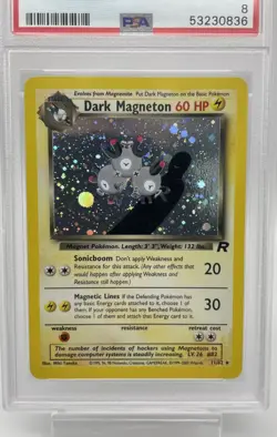 Pokemon TCG Dark Magneton Team Rocket 11/82 Holo Rare PSA 8 NM-MT - Image 3