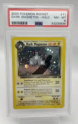 Pokemon TCG Dark Magneton Team Rocket 11/82 Holo Rare PSA 8 NM-MT - Image 4