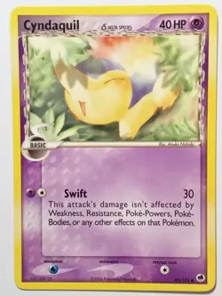 Cyndaquil 45/101 VLP - EX Dragon Frontiers Pokemon Card - Atsuko Nishida Art - Image 1