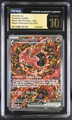 CGC 10 PRISTINE Oricorio ex 024 Charizard UPC Black Star PROMO Pokemon Card 032 - Image 1
