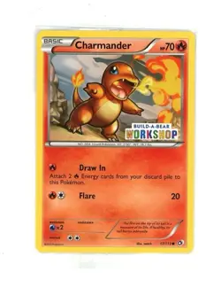 RARE 2013 Pokemon CHARMANDER BUILD A BEAR WORKSHOP STAMP PROMO! SEALED 17/113 - Image 1