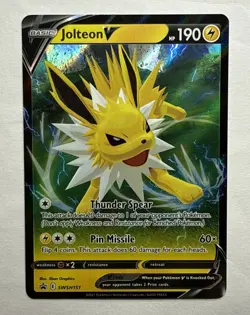 Jolteon V SWSH151 - Sword and Shield Black Star Promo Holo Pokemon - Image 1