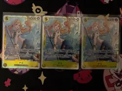 Bandai One Piece Card Game EB03 Japanese Nami EB03-053 3 card lot - Image 1
