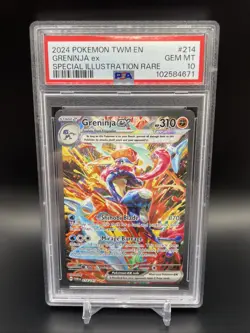 Pokemon Greninja ex Twilight Masquerade Special Illustration Rare #214 PSA 10 - Image 1
