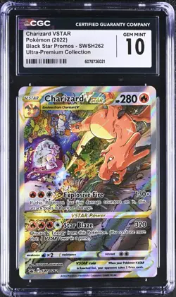 CGC 10 GEM MINT Charizard VSTAR SWSH262 PROMO Ultra-Premium UPC Pokemon Card - Image 1