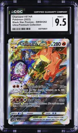 CGC 9.5 MINT+ Charizard VSTAR SWSH262 PROMO Ultra-Premium UPC Pokemon Card - Image 1